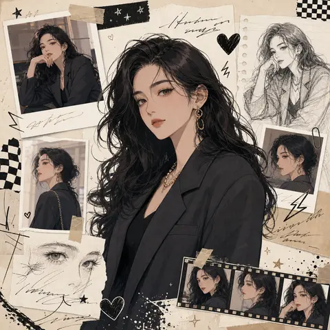 Anime Lookbook Scrapbook AI image style preview for image-to-image generation