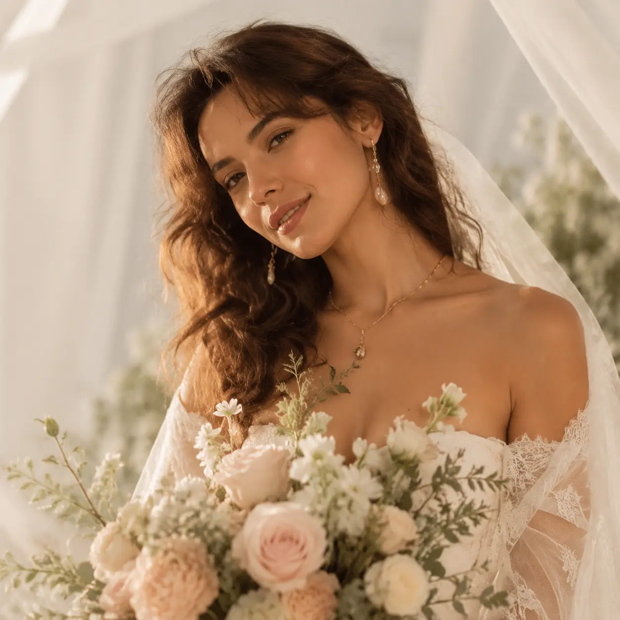 Bridal Bouquet Editorial AI image template result