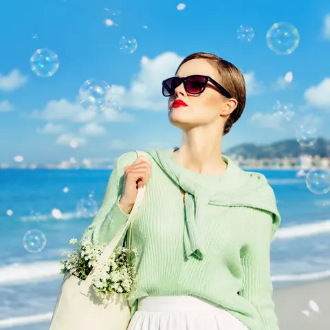 Bright Seaside Bubble CCD AI image style preview for image-to-image generation