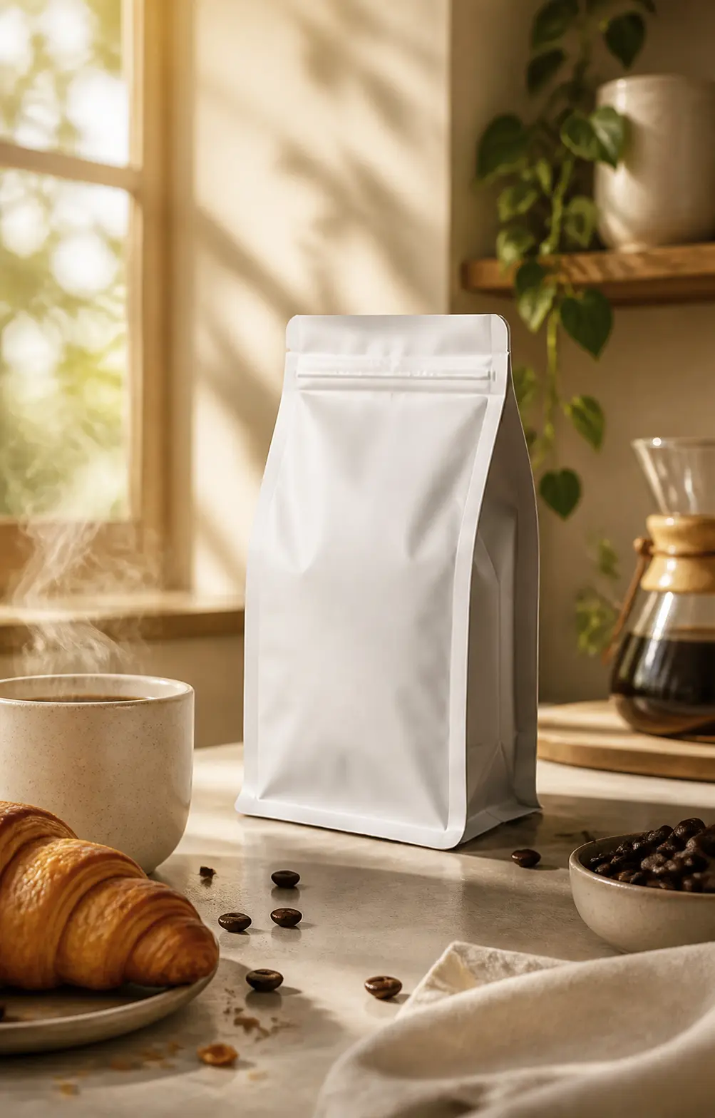 Coffee Bag Morning Ad AI image template result