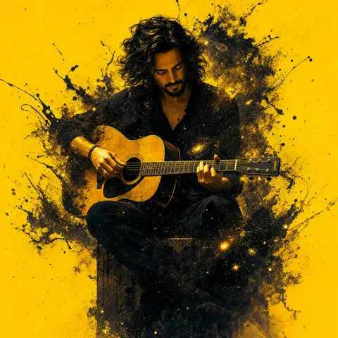 Cosmic Ink Music Poster AI image style preview for image-to-image generation