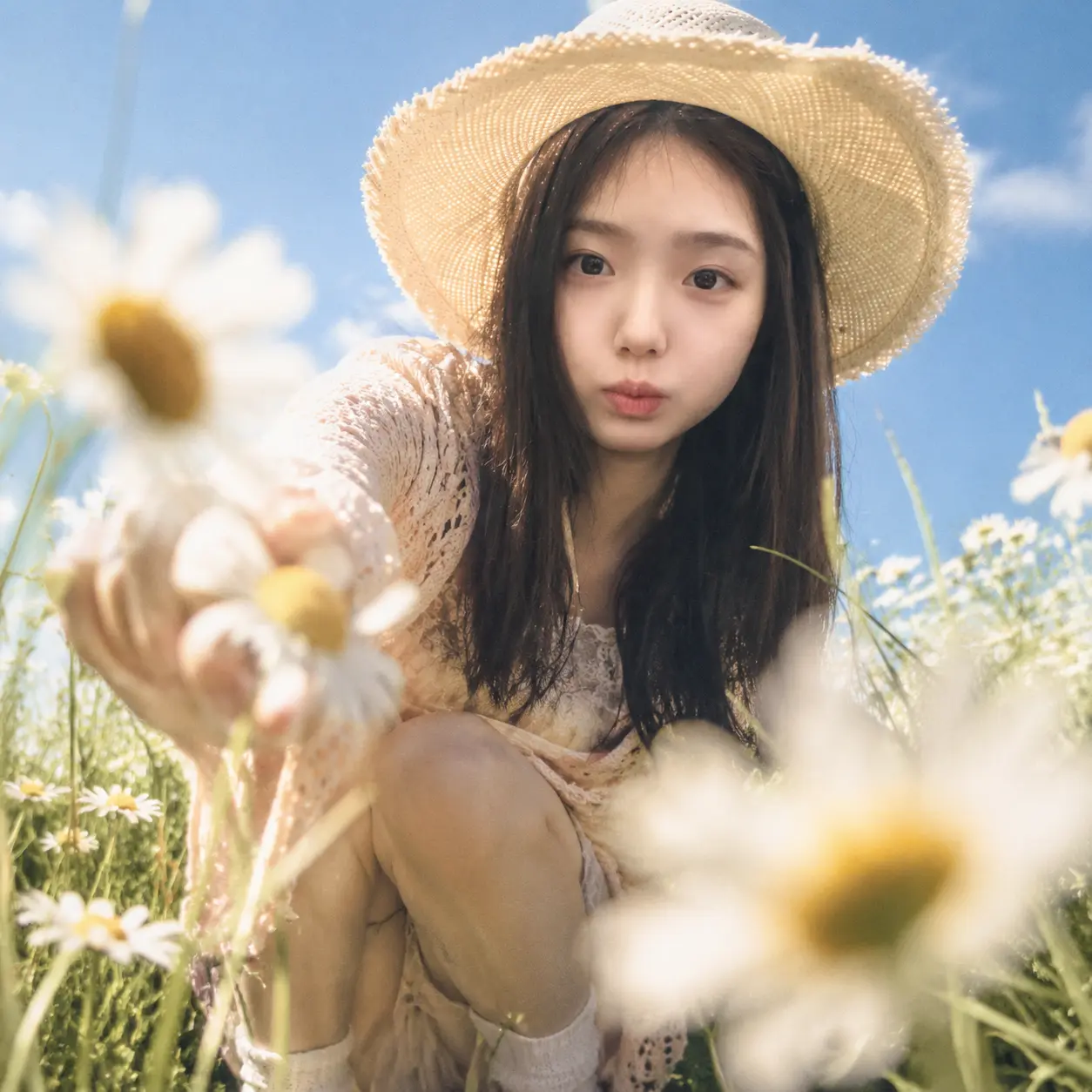 Daisy Field Straw Hat Film After