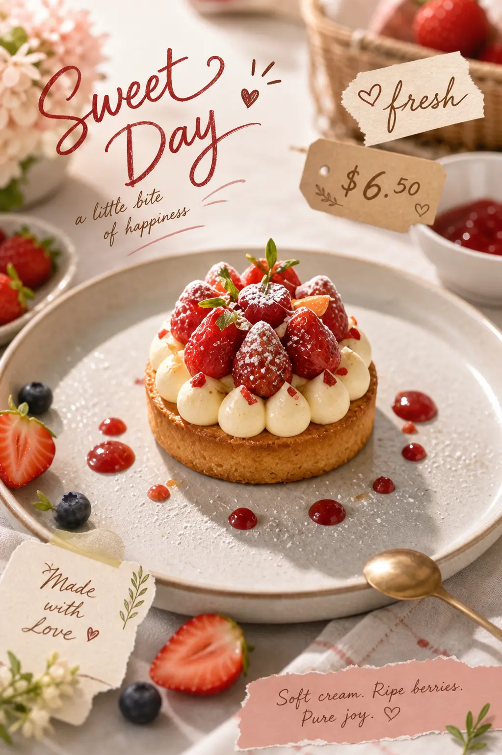 Dessert Menu Social Card AI image template result