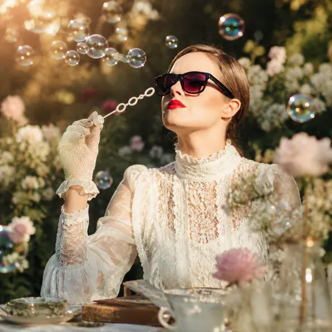Garden Bubble Editorial AI image style preview for image-to-image generation
