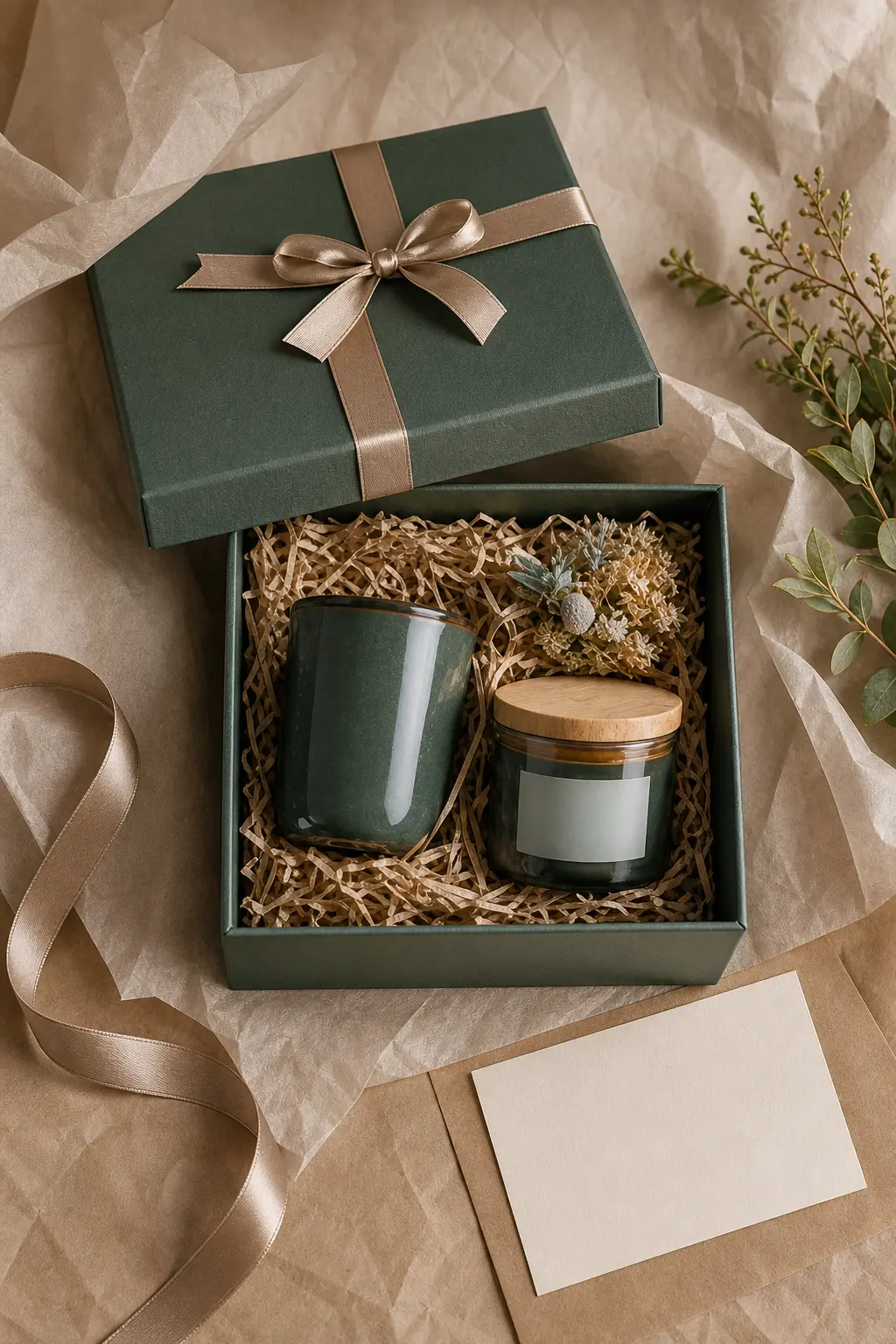 Gift Box Flatlay Campaign AI image template result