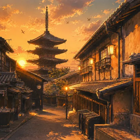 Golden Hour Poetic Poster AI image style preview for image-to-image generation