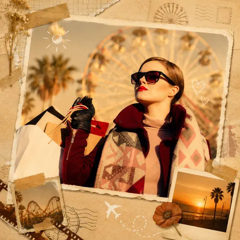 Golden Summer Scrapbook AI image style preview for image-to-image generation