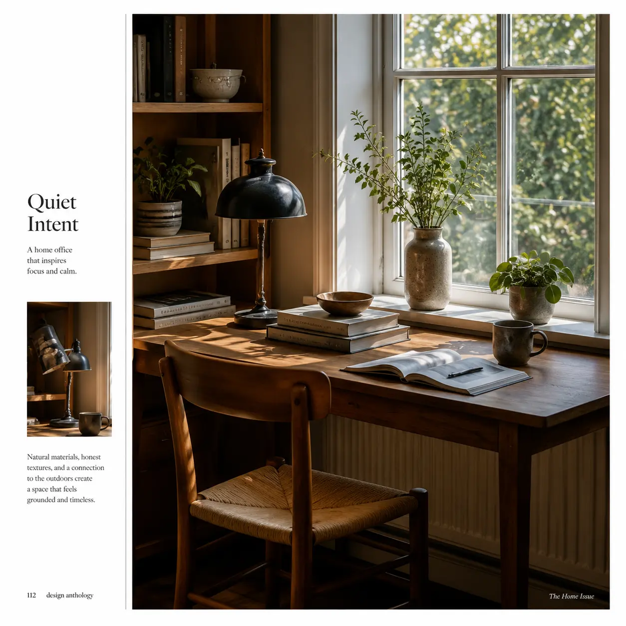 Home Office Magazine Spread AI image template result