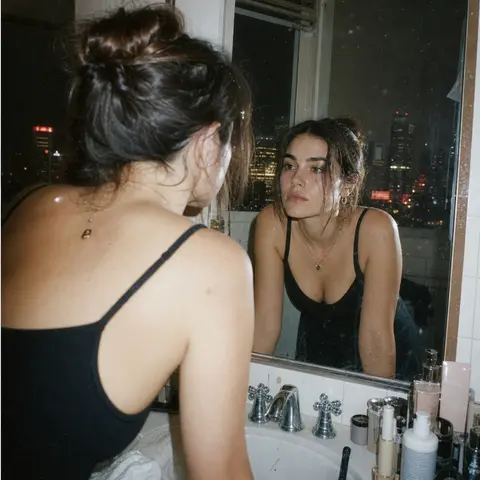 Night Mirror City Flash AI image style preview for image-to-image generation