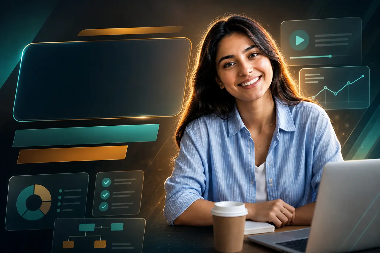 Premium Expert Course Hero Cover AI image template result