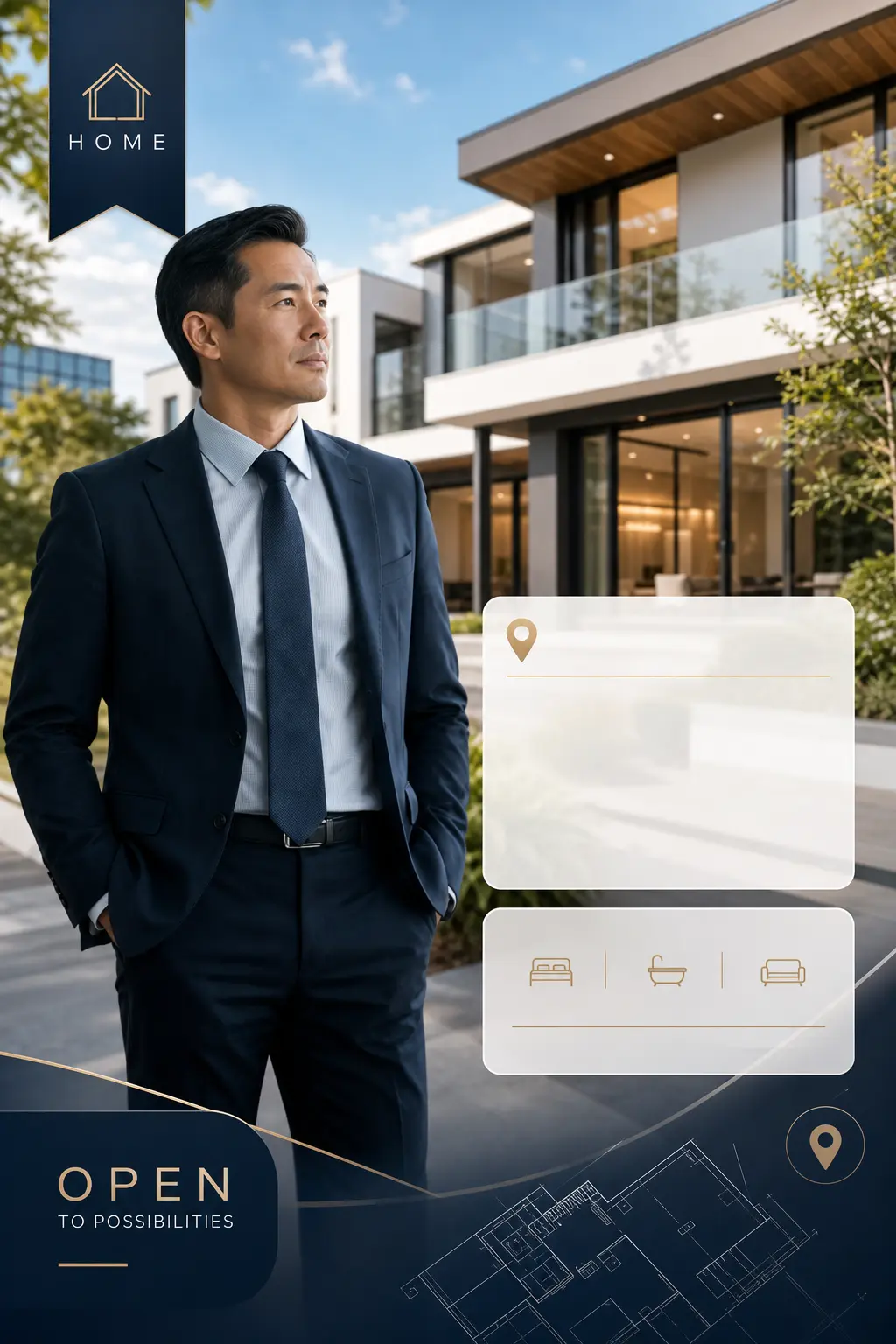 Real Estate Agent Listing Cover AI image template result