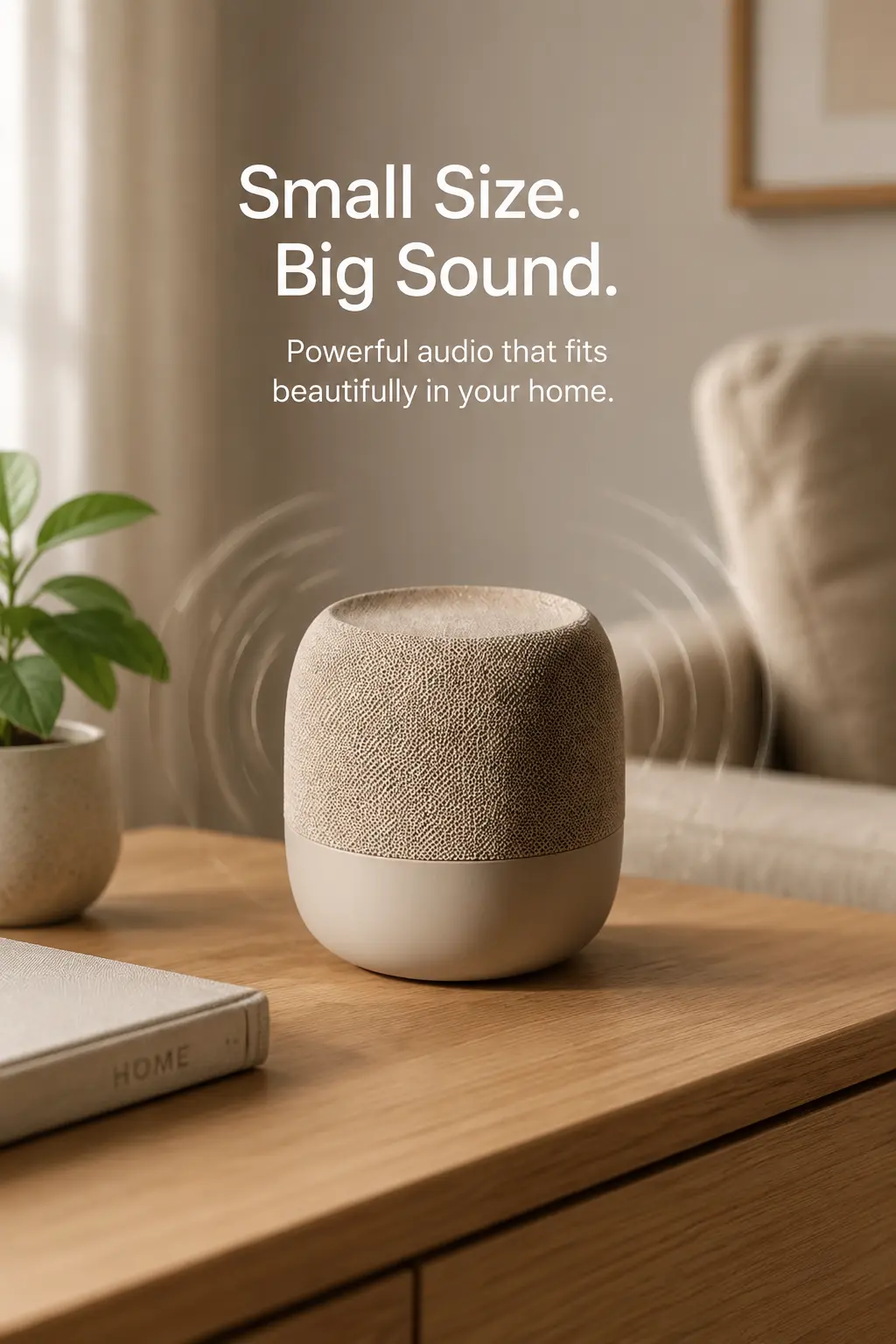 Smart Speaker Home Hero AI image template result