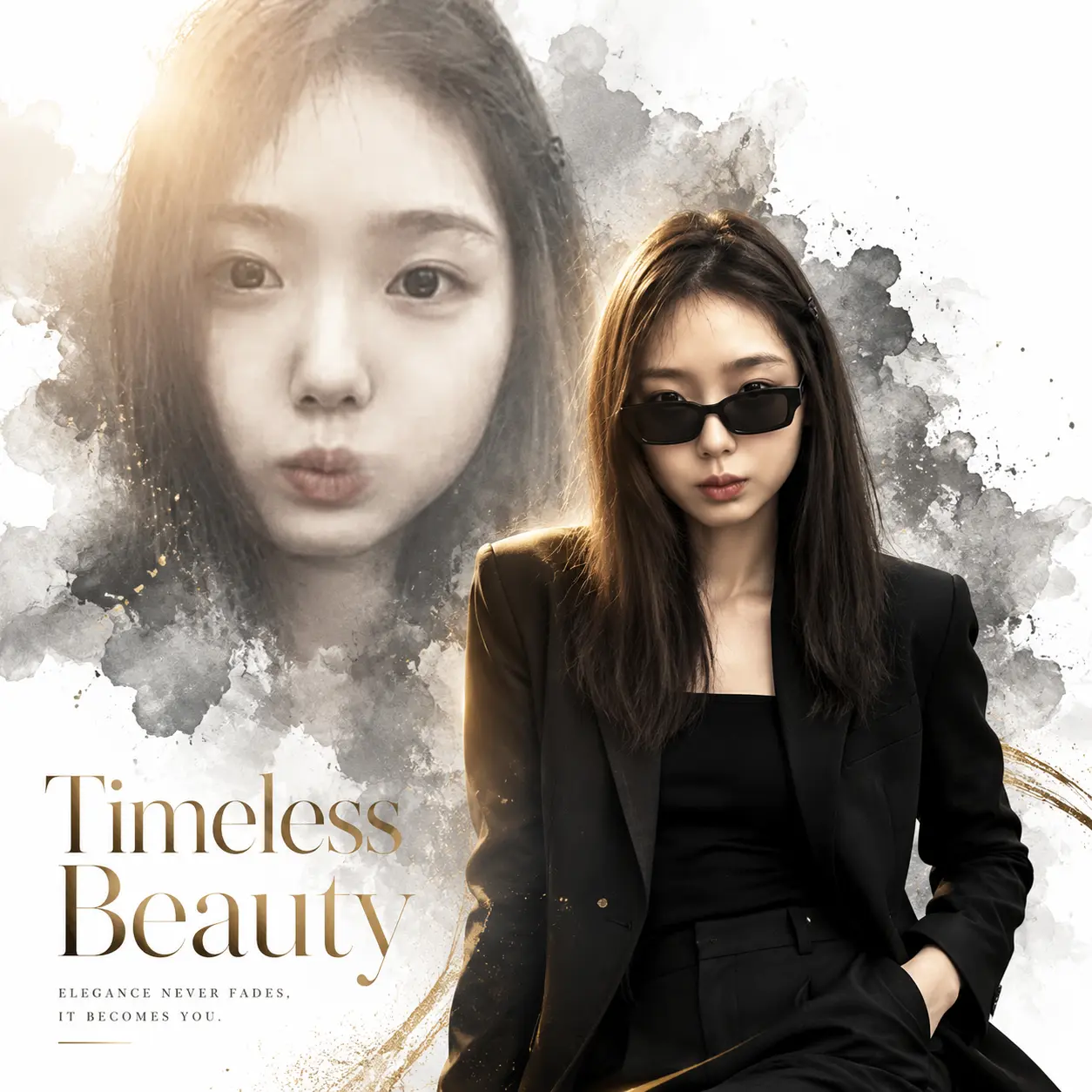 Timeless Ink Dual Poster AI image template result