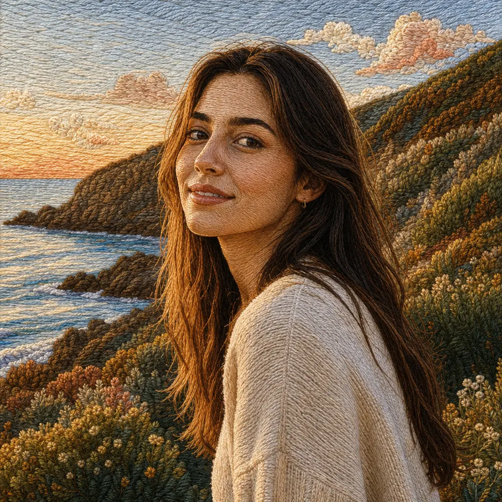 Full Embroidery Tapestry AI image template result