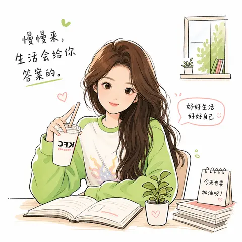 Korean Doodle Everyday Microstory AI image template result