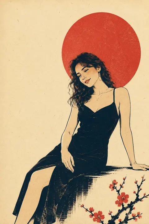 minimal japanese print illustration generator preview for Minimal Japanese Print Illustration image-to-image generation