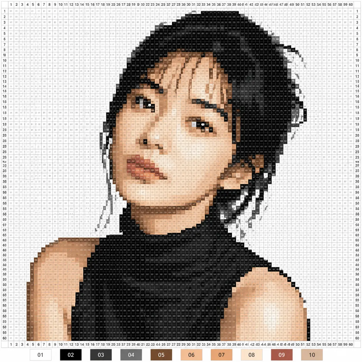 photo to bead pattern generator preview for Photo To Bead Pattern Chart image-to-image generation