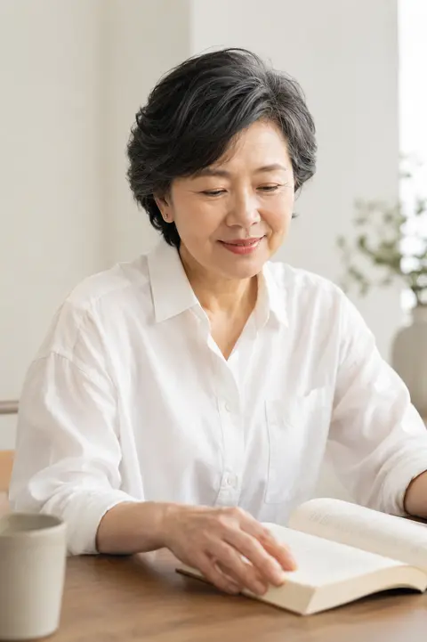 quiet white shirt reading editorial generator preview for Quiet White Shirt Reading Editorial image-to-image generation
