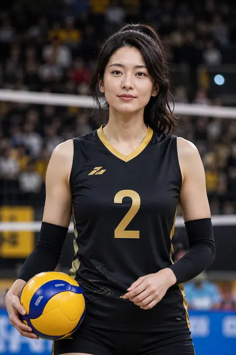 volleyball arena fashion portrait generator preview for Volleyball Arena Fashion Portrait image-to-image generation