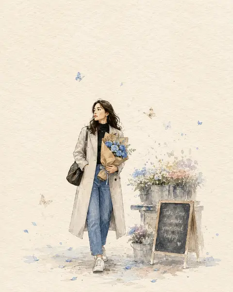 watercolor negative space storybook generator preview for Watercolor Negative Space Storybook image-to-image generation