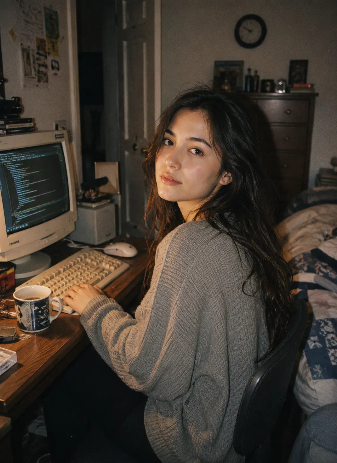 y2k coding bedroom portrait generator preview for Y2k Coding Bedroom Portrait image-to-image generation